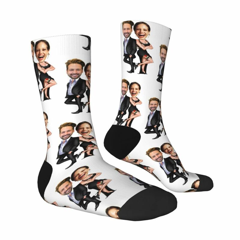 "Modern Couple" Personalized Face Socks Fashion Photo Socks Gifts for Couples