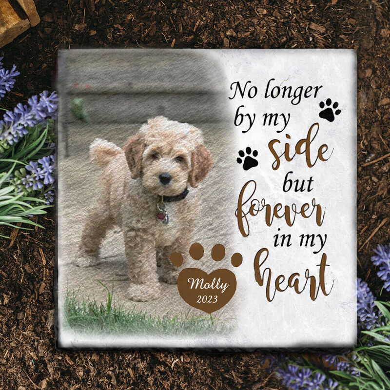 Custom Memorial Stone Add Pet Photo Dog Memorial Gifts for Pet Owner