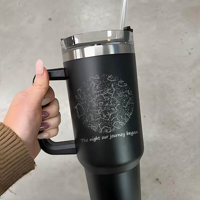 Personlig stjärnkarta tumbler kreativ present för din kärlek