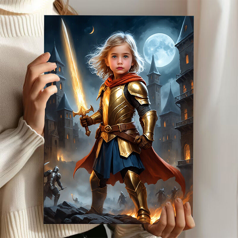 Personalized Hero Portraits with Custom Face Swap Cool Present for Girl