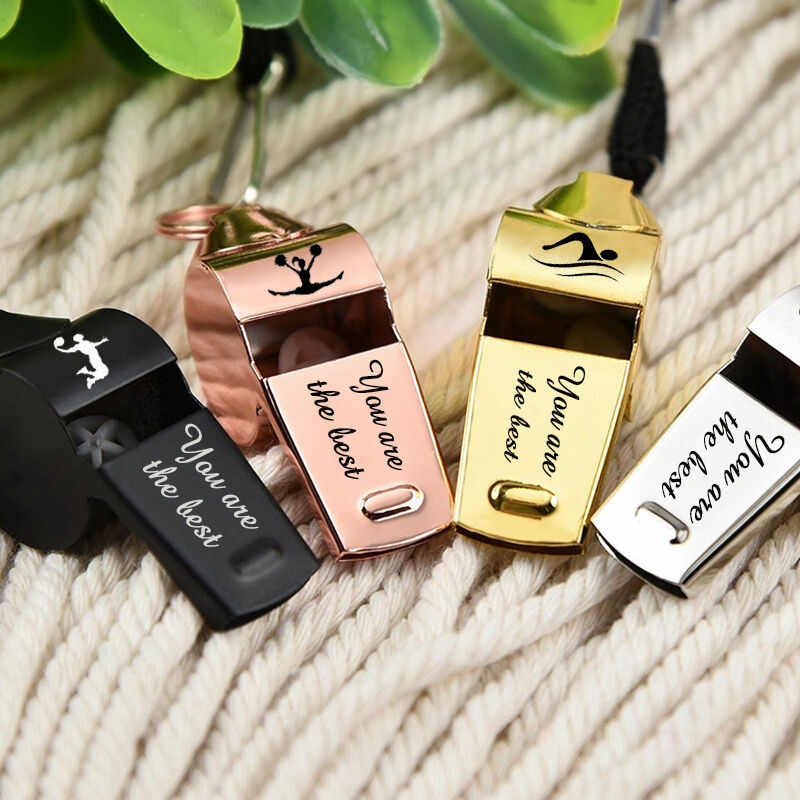 Personalized Whistle Customized Name with Icon Gift for Coach