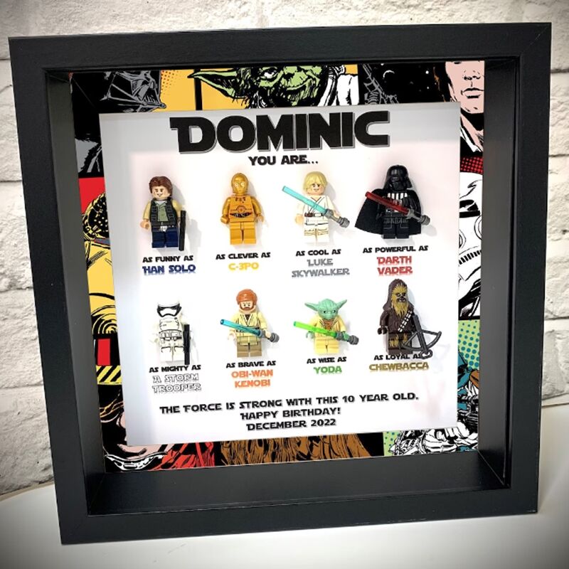 Personalized Superhero Frames Custom Characters and Lettering for Best Dad Ever