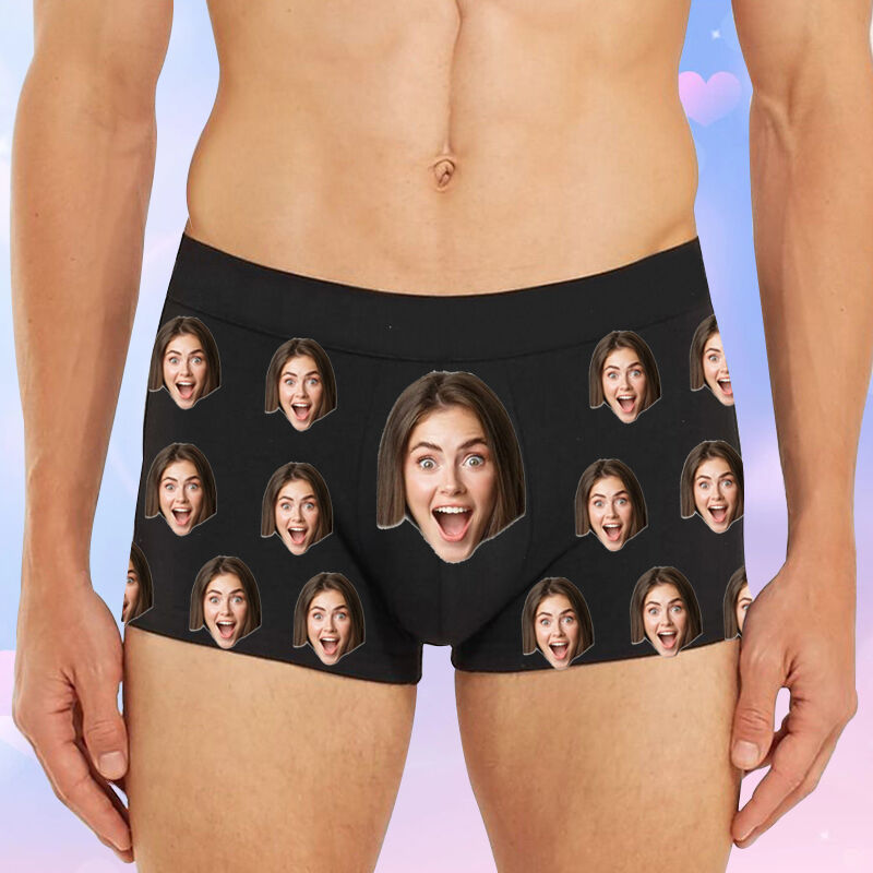 Personalized Picture Men's Underwear Boxer Briefs Funny Gift for Husband