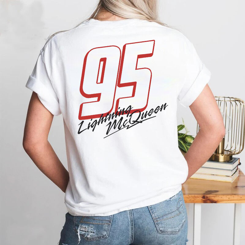 Personalized T-shirt Lightning McQueen Cars Classic Pattern Design Cool Gift for Car Lovers