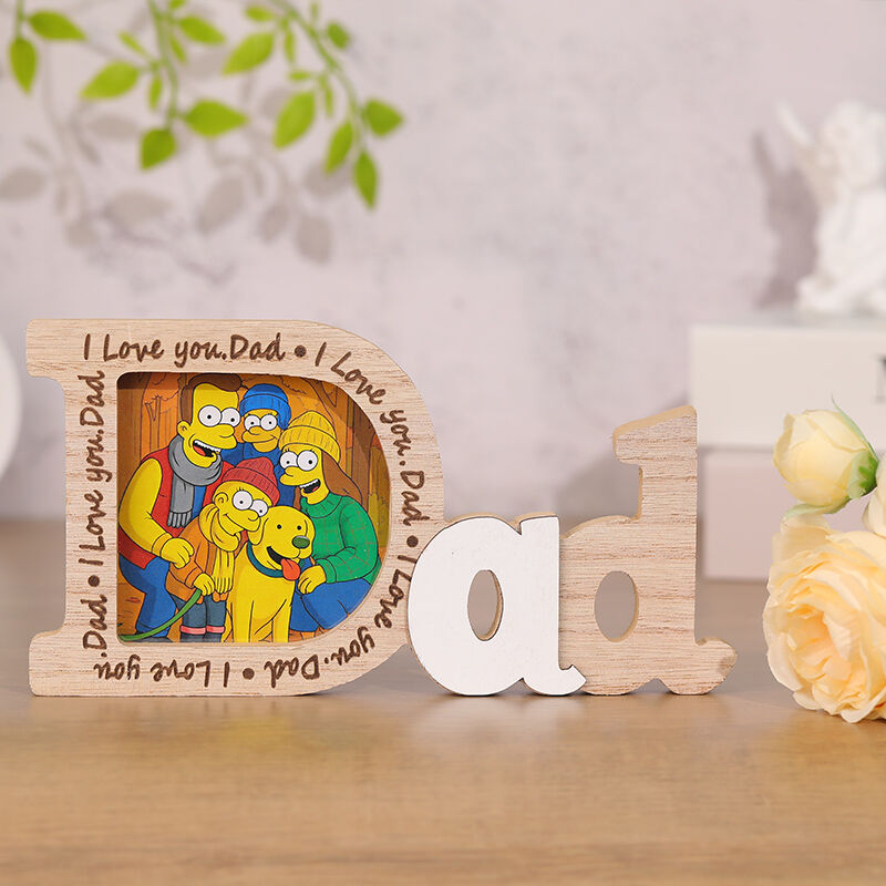 Cadre photo personnalisé style bande dessinée cadeau pour papa