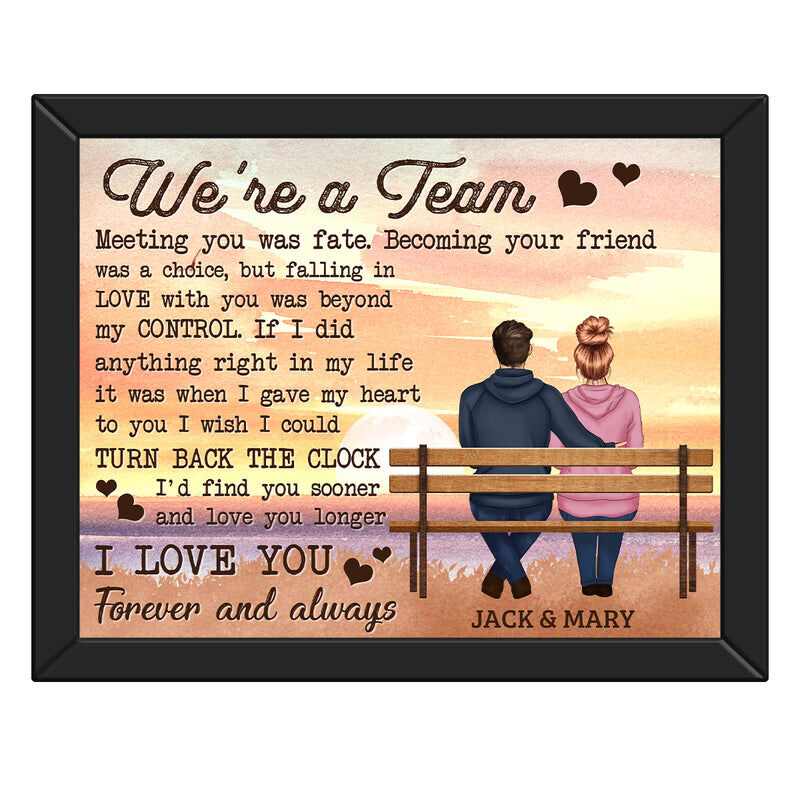 "I Love You Forever And Always" Personalized Name Frame