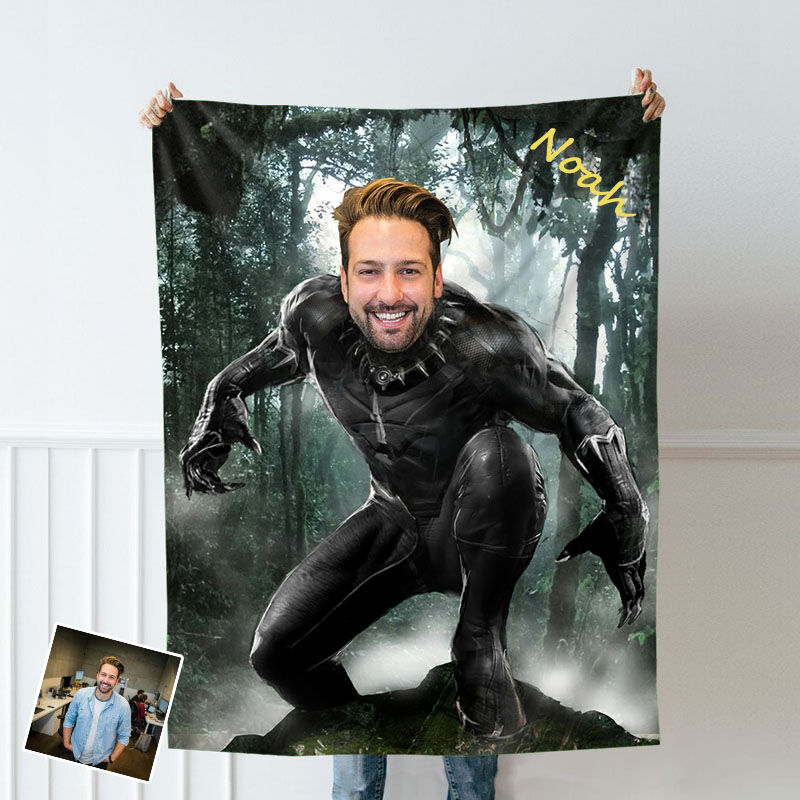 Personalized Custom Photo Blanket Film And Television Characters Image Jungle Background Flannel Blanket