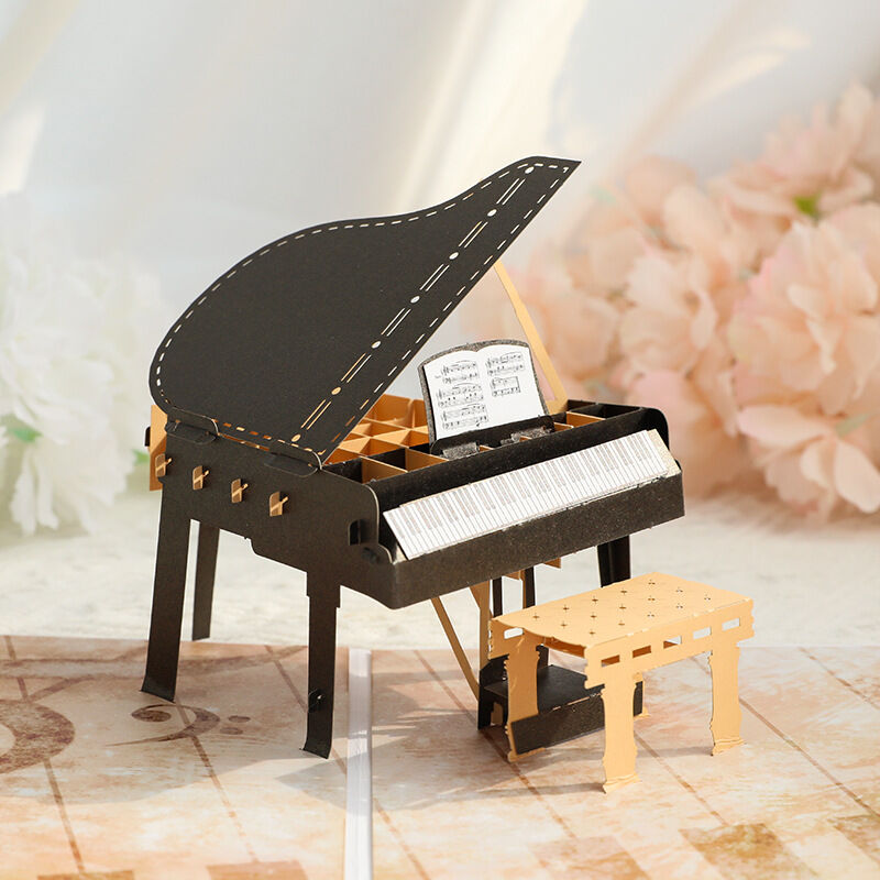 3D Hollow Piano Pop Up Card Creative Gift for Music Lover