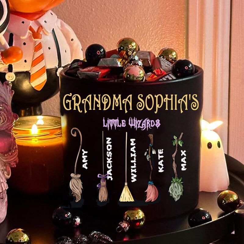 Pot à bonbons personnalisé avec nom Cadeau intéressant pour Halloween