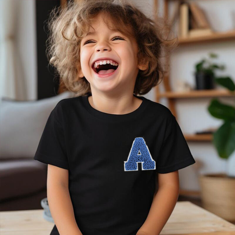 Personalized Children T-Shirt Custom Initials Simple Gift For Kids