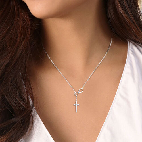 "Our Destiny" Personalized Necklace with Infinity and Cross