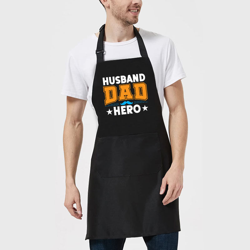 Funny Apron with Blue Beard Pattern for Dad