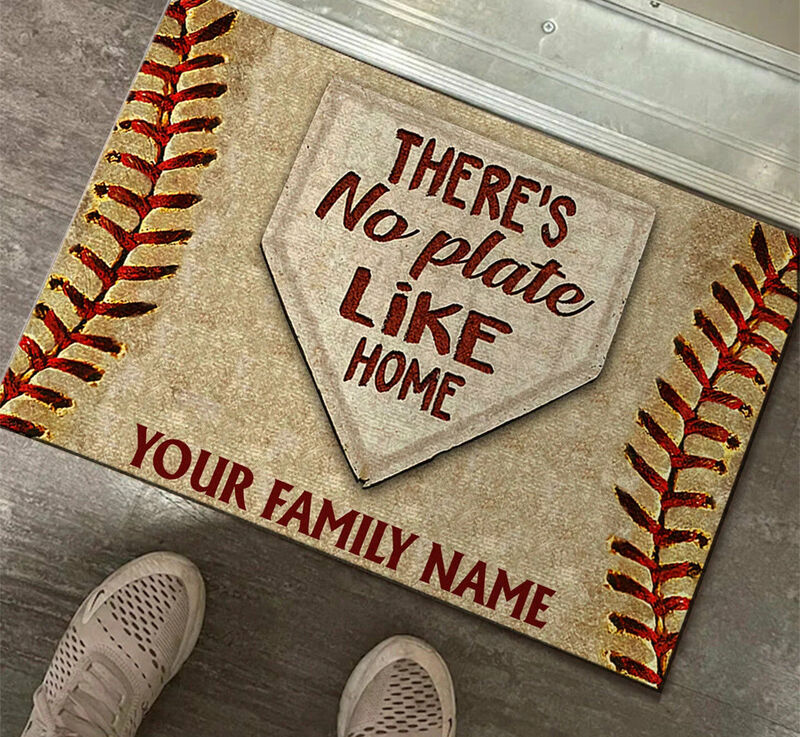 Personalized Baseball Floor Mat Warm Home Decor