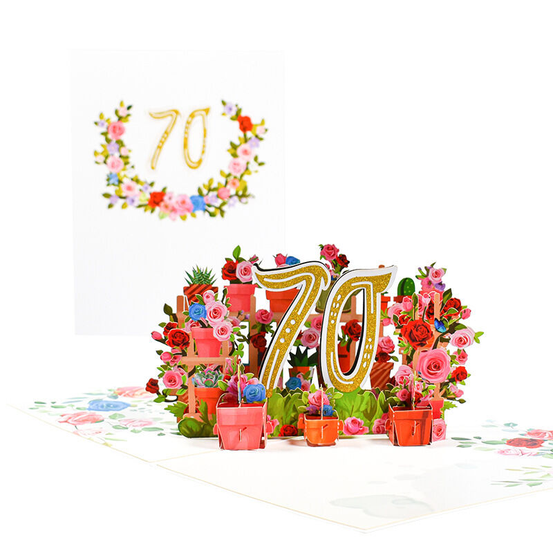 Tarjeta Pop Up 3D de Flores Perfectas para Aniversario