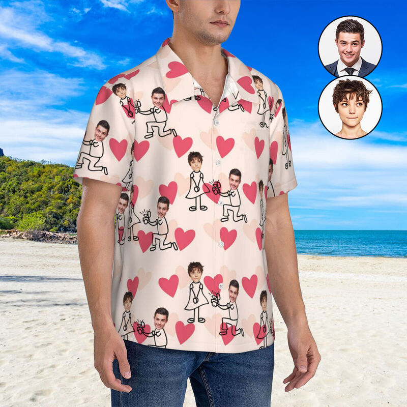 Personalized Shirts with Couple Photos Suitable for Proposal Scenes