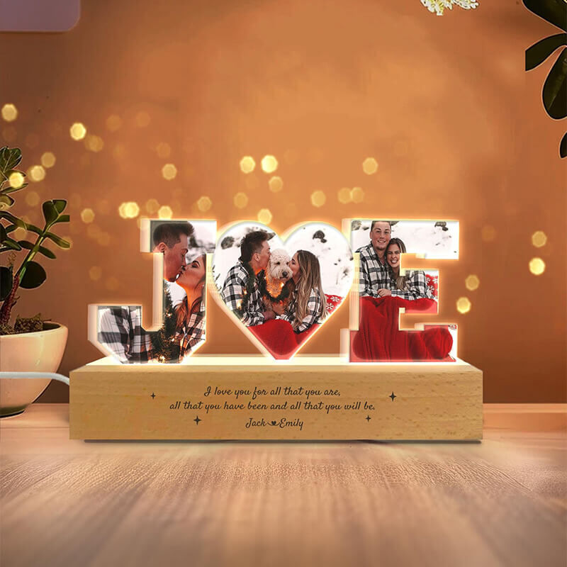 Personalized Picture Night Light with Custom Name And Letter Creative Valentine's Day