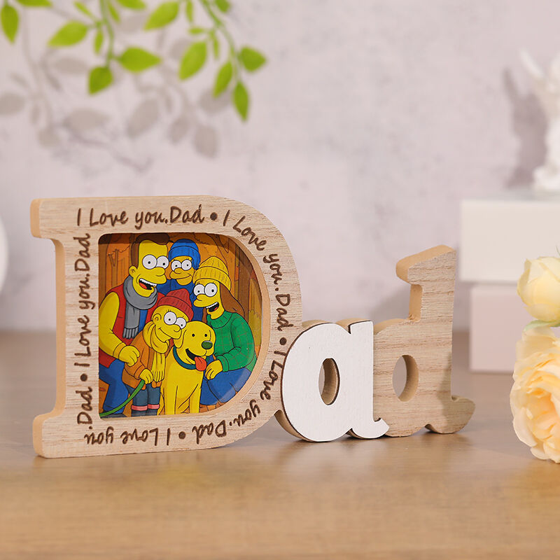 Cadre photo personnalisé style bande dessinée cadeau pour papa