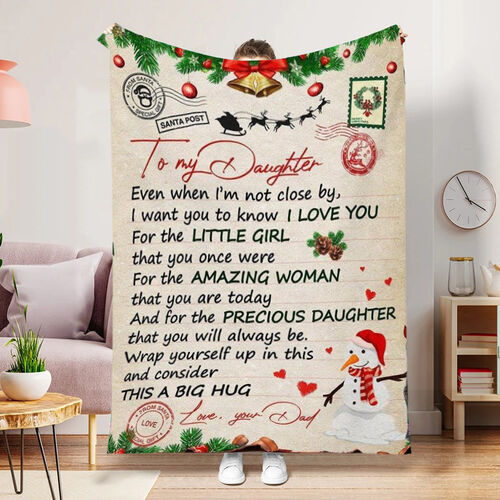Personalized Love Letter Blanket to My Daughter from Your Amazing Dad