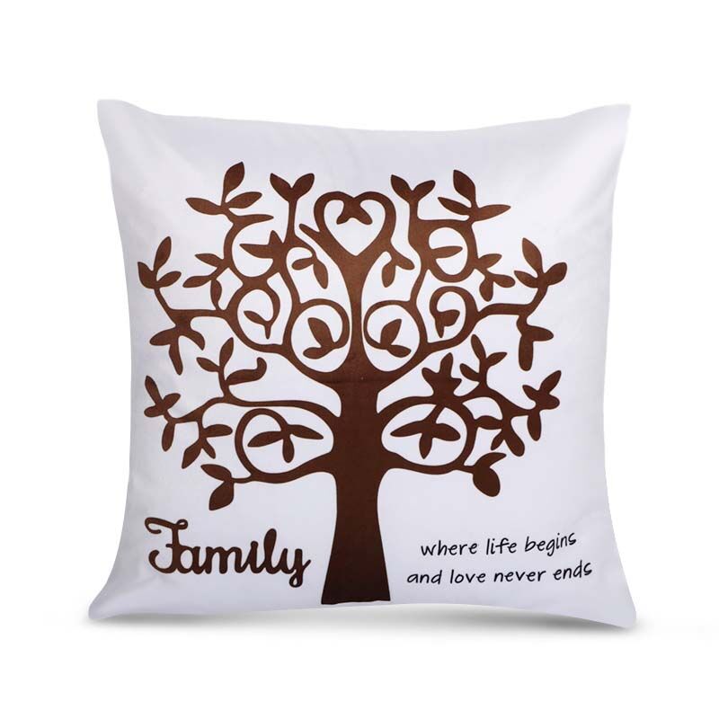 "Where Life Begins And Love Never Ends" Custom Family Pillow