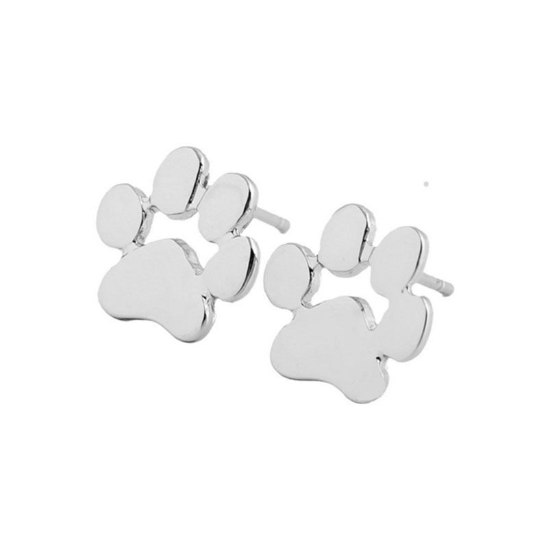 Customized Paw Print Earrings Dainty Stud Earrings for Pet Lovers