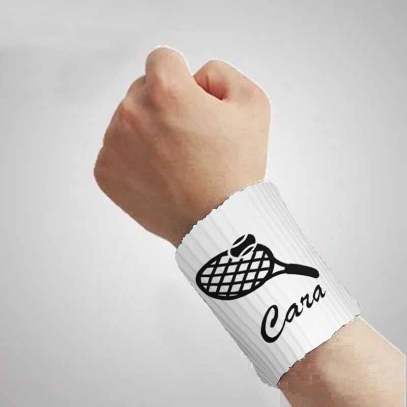 Muñequera deportiva personalizada con diseño de tenis Nombre personalizado Regalo perfecto para los amantes del tenis