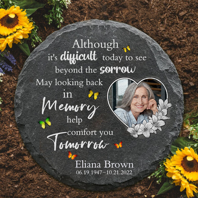 Personalized Memorial Stone Grave Marker Sympathy Gift for Lost Family Members