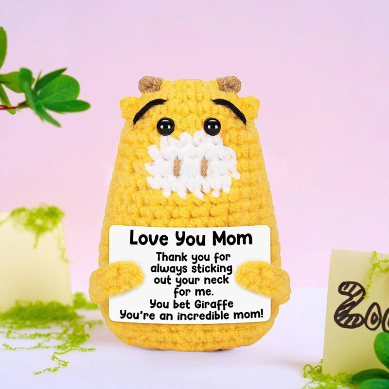 Handgehäkelte Giraffe Positive Puppe Bestes Geschenk für Mama