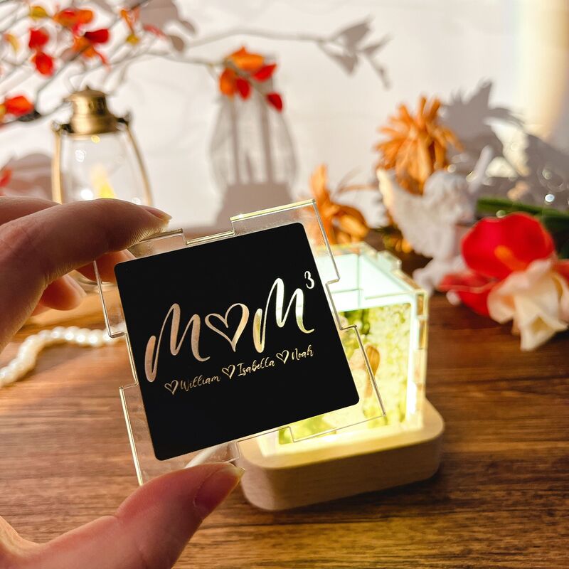 Personalisierte Name Acryl Würfellampe Bestes Geschenk für Mama