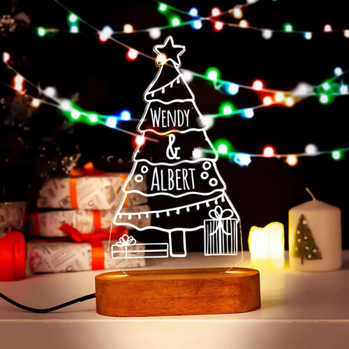 Weihnachtsbaum Personalisiertes Name Led Licht