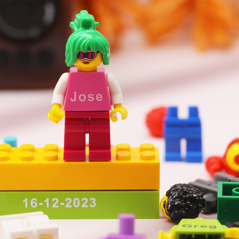 Personalized Building Block Minifigure with Box and Nickname for Father's Day