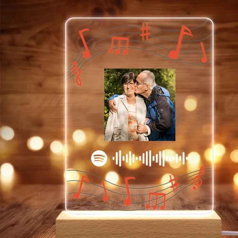 Custom Spotify Plaque Song and Photo Lamp For Honey