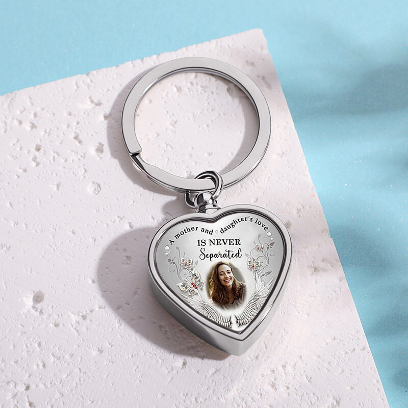 Personalized Picture Urn Keychain A Mother & Daughter's Love Is Never Separated