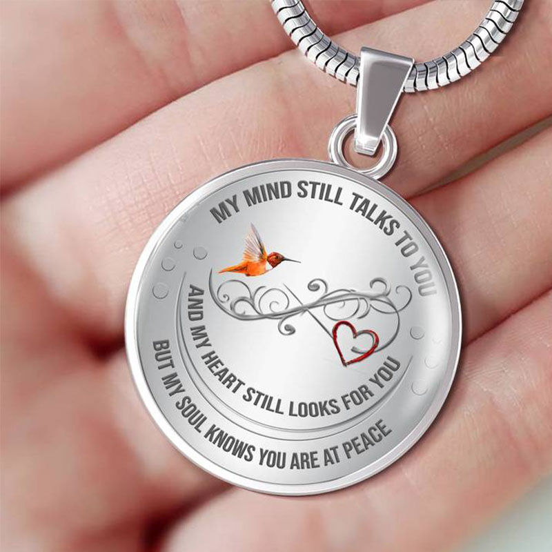 "Miss You Forever" Round Necklace