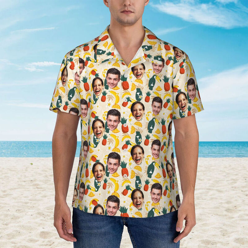 Camisa Hawaiana Personalizada Summer Time Unisex para Pareja