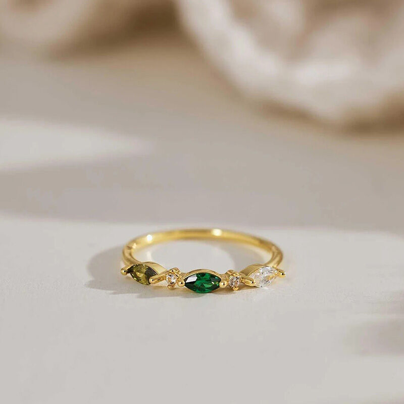 Gepersonaliseerde Verjaardagsteen Ring Eenvoudig Cadeau voor Moederdag