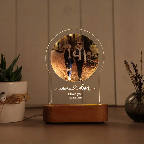 Personalized Photo Couple Memorial Acrylic Lights