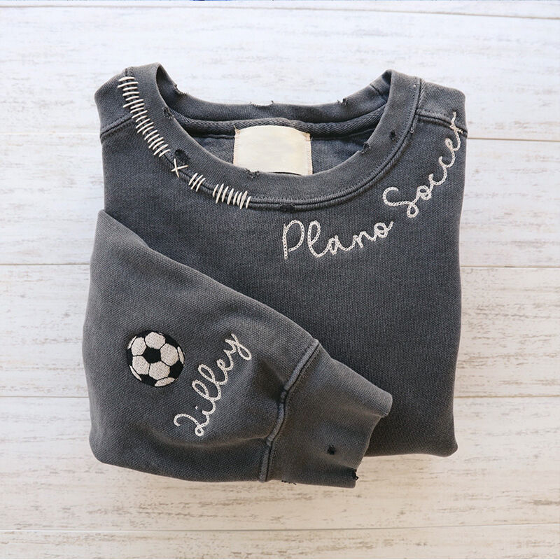 Personalized Sweatshirt Custom Embroidered Messages and Exquisite Pattern Great Gift for Friends