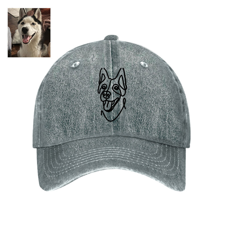 オリジナル 犬 猫 ペット 顔写真 キャップ 帽子