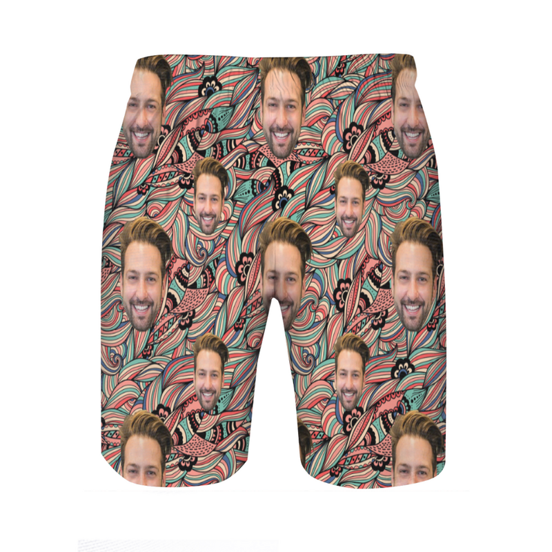 Personalized Picture Men's Beach Shorts Special Present for Friend