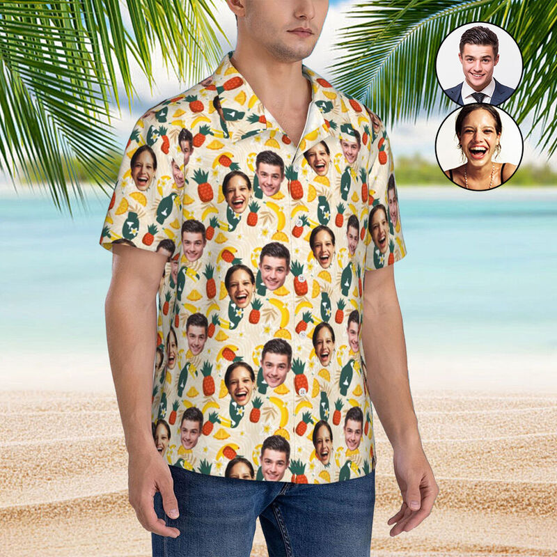 Camisa Hawaiana Personalizada Summer Time Unisex para Pareja