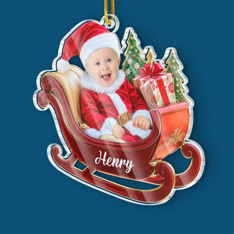 Personalisierte Weihnachtsornamente Custom Photo Warme Geschenke für Baby