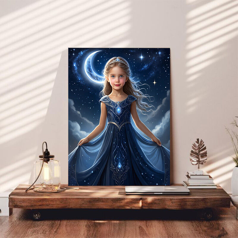 Portraits de princesse personnalisés avec échange de visage personnalisé Cadeau vivant pour la fille