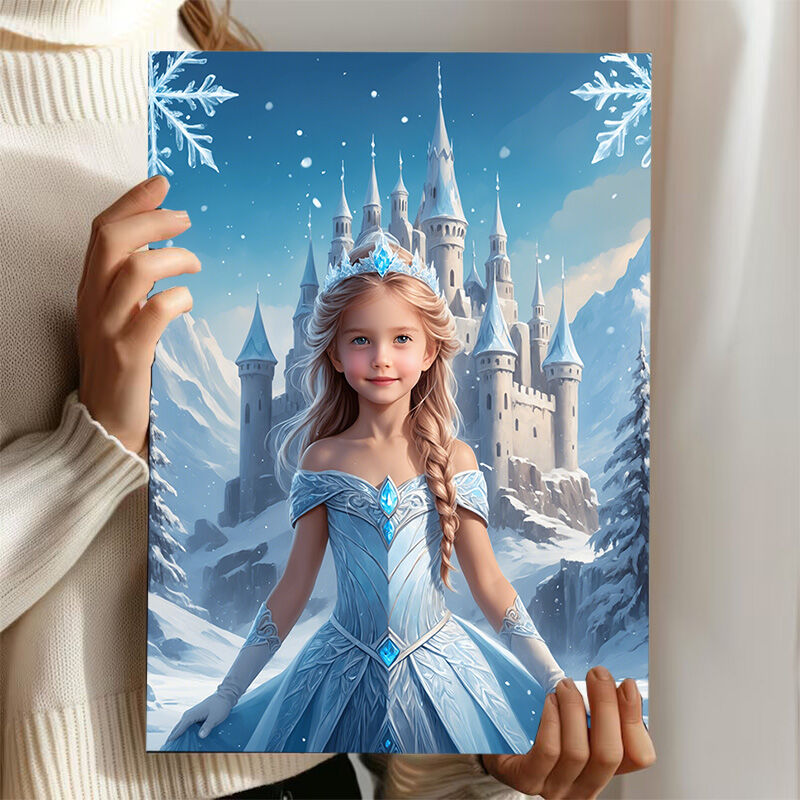 Personalized Princess Portraits with Custom Face Swap Elegant Gift for Girl