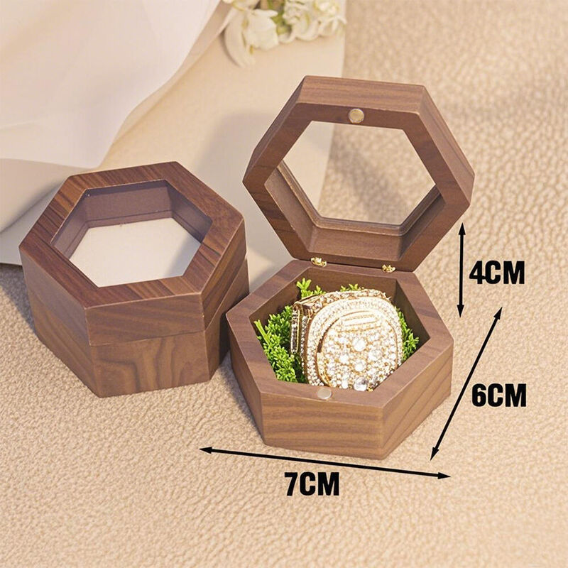 Personalized Wooden Wedding Ring Box Engagement Ring Box Anniversary Gifts for Her