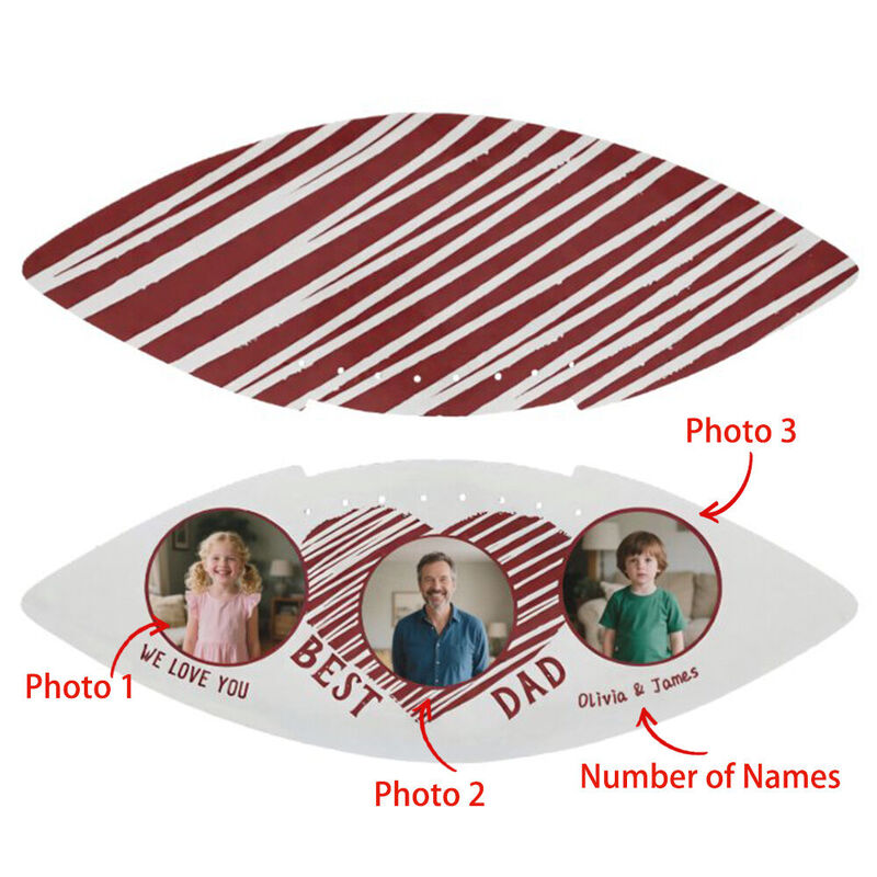 "Best Dad" Customized Football Father's Day Exclusive Gift for Dad