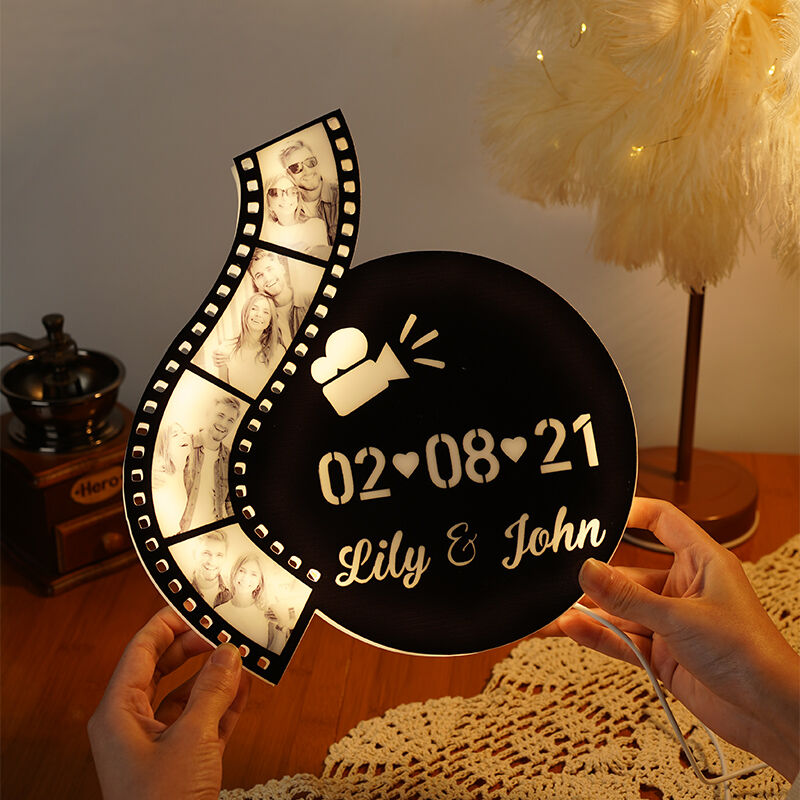 Luz nocturna con imagen personalizada, diseño de película, regalo interesante para parejas