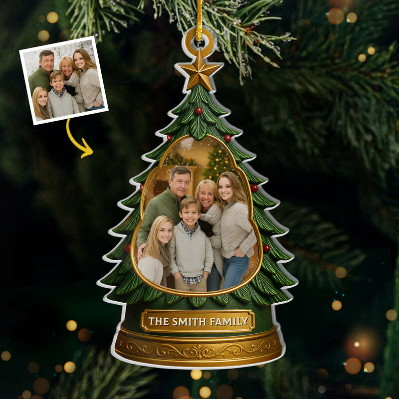 Adornos navideños personalizados con fotos personalizadas como regalo para tu familia