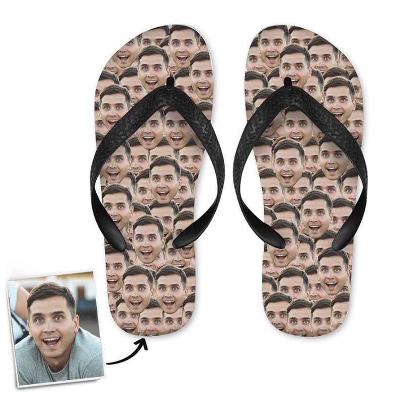 Personalised Face Flip Flop For Summer For Couple