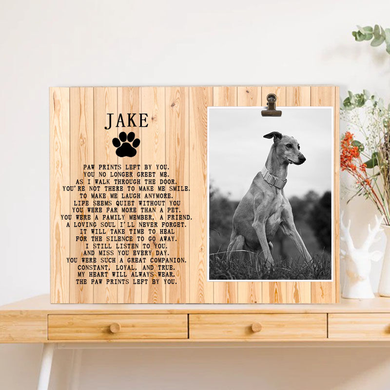 Personalized Pet Photo Frame Memorial Picture Frame for Pet Lover