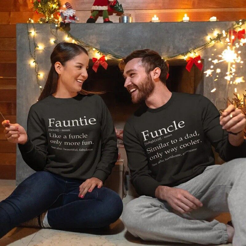 Personalized Sweatshirt Funcle and Fauntie with Funny Explanation Creative Gift for Uncle and Aunt